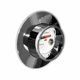 Allmess Messkapselwasserz�hler MES 3-W+m Qn 1,5 warm bis 90�C mit Chromrosette inkl. Eichgeb�hr - Bild vergr��ern 