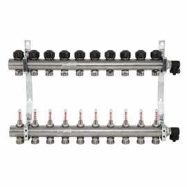 10 Kreis Verteiler Edelstahl für Fußbodenheizung mit... nur 139.90 EUR