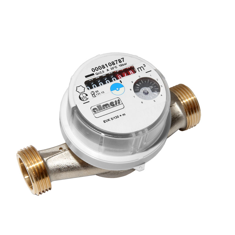 Allmess Universal VSystem Kaltwasserz&auml;hler Wasserz&auml;hler Wohnungswasserz&auml;hler verchromt QN 1,5 kurz