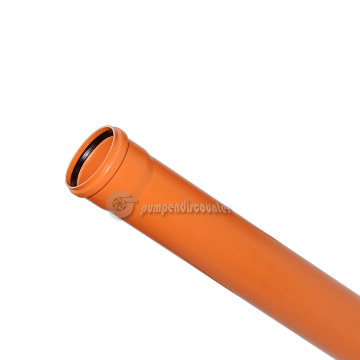 KG Rohr mit Muffe und Gummidichtung KG-Rohr DN100 500mm Kanalrohr KGEM