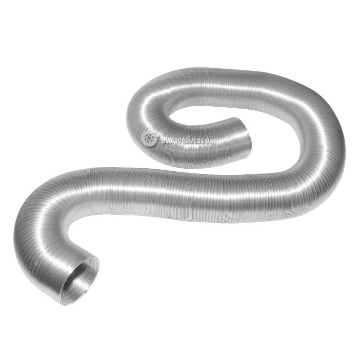 Hausmarke Flexibles Alu-Rohr L&uuml;ftungsrohr &Oslash; 80mm , gestaucht Compact 2-lagig 5 Meter lang