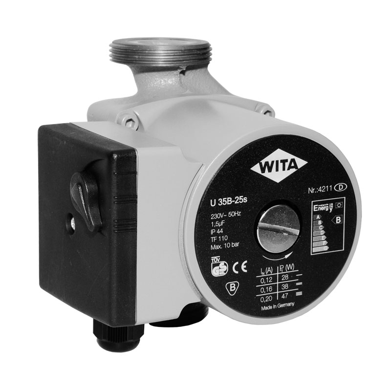 WITA Umw&auml;lzpumpe Heizungspumpe  U 25/40 130 mm DN 25 kurze Bauform made in Germany U35040