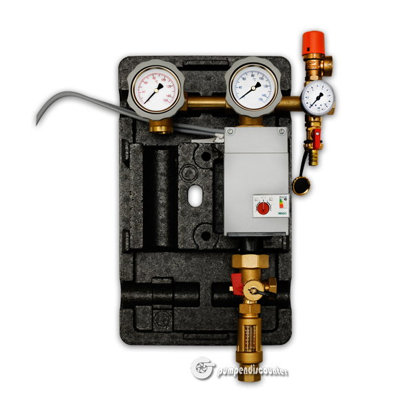 Meibes 2-Strang-Solarstation M 3/4� 45704.131 WI mit Wilo-Pumpe Stratos-Para 25/1-7 0-10 V Signal