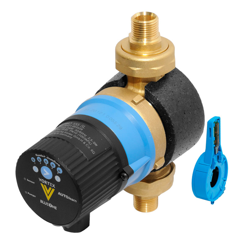 Vortex Blueone BWO  155 V SL	 Zirkulationspumpe 1/2 au&szlig;en / &oslash; 15 innen 2,5 bis 9 Watt 433-111-041