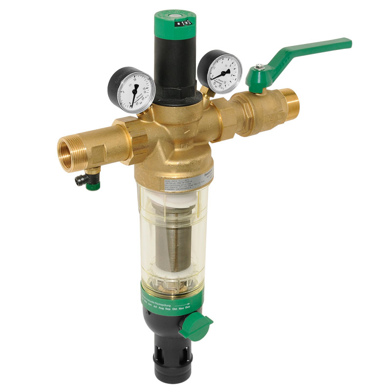 Honeywell Hauswasserstation HS10 S R&uuml;cksp&uuml;lfilter 1/2 AA mit Absperrkugelhahn