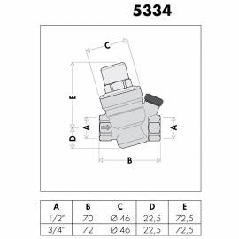 Caleffi Druckminderer 3/4- Schrgsitzdruckminderer fr Warmwasser mit Manometeranschluss 533451H - Bild vergrern 