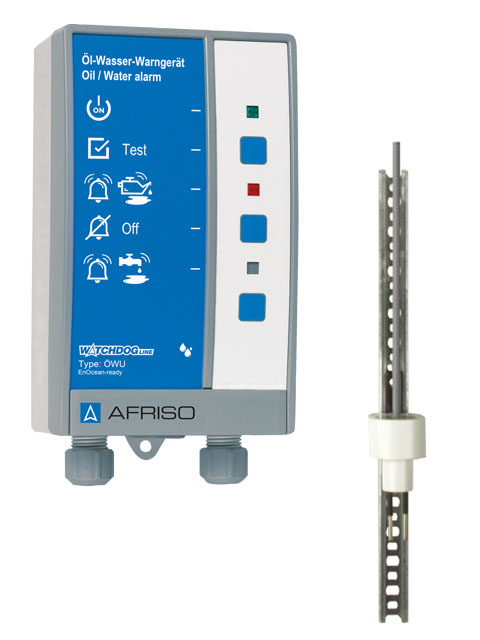 Afriso l-Wasser-Warngert WU mit Wandschienensonde fr l und Wasser 40028