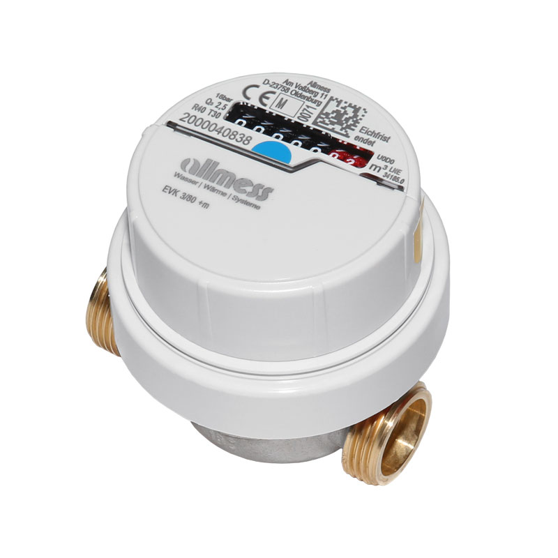 Allmess Universal VSystem Wasserzähler kalt warm Wohnungswasserzähler verchromt QN 1,5 80mm EJ 2026
