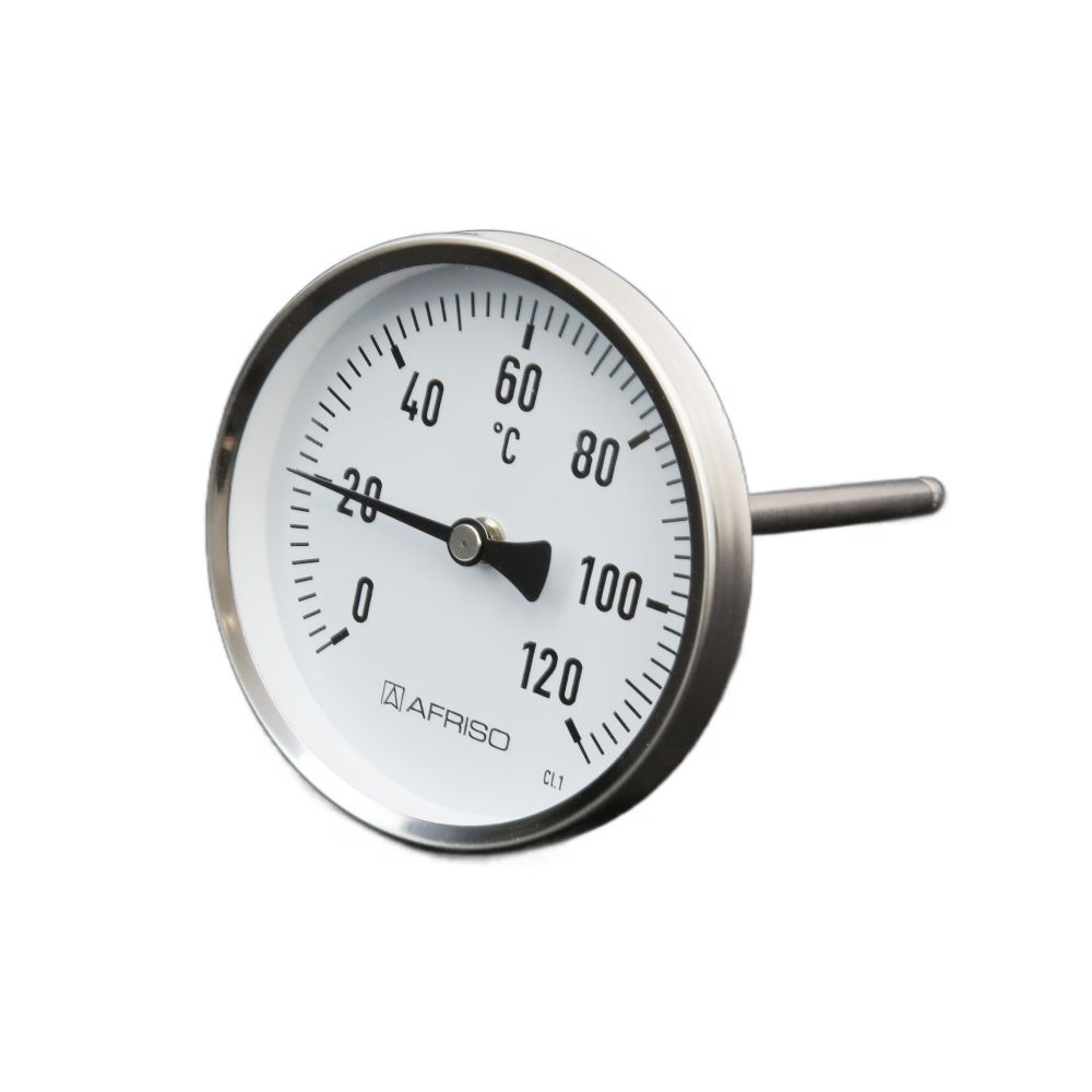 Afriso Bimetall Edelstahlhermometer Ø 100mm Länge 150mm 66349312