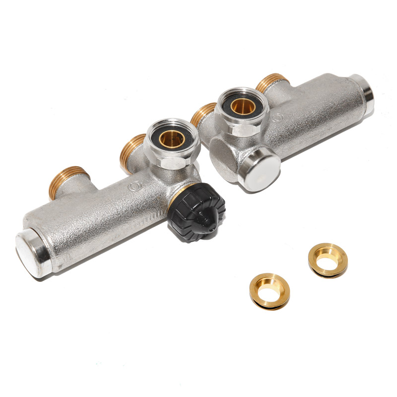Afriso Kombiblock Twin f�r Heizk�rper-/Fu�bodenerw�rmung f�r Heizk�rper mit G� Eurokonus 225 221.100