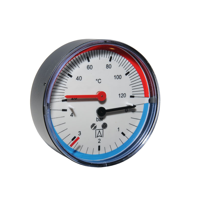 Afriso TM80 Thermo-Manometer 0 � 4bar 20 - 120�C Anschluss hinten 1/2� AG � 80mm 63341