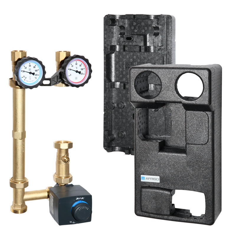 Afriso Mischerkreisgruppe PrimoTherm 180-2 DN25 KVS vario ohne Pumpe f�r einen gem. Heizkreis 77300