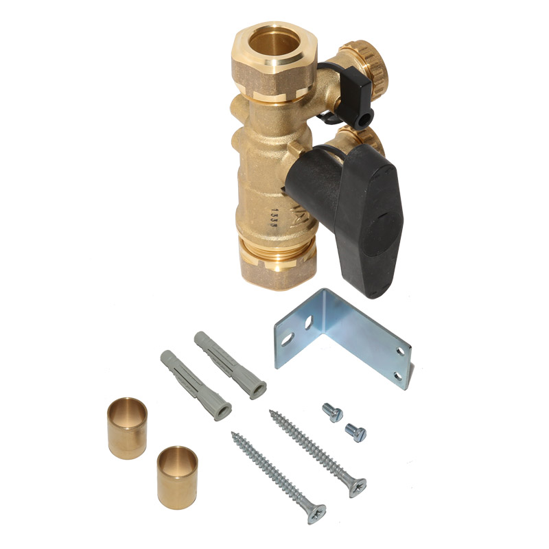 Afriso Bef�ll- und Sp�leinrichtung F�llarmatur f�r Solaranlagen 22er Klemmringanschluss 77781