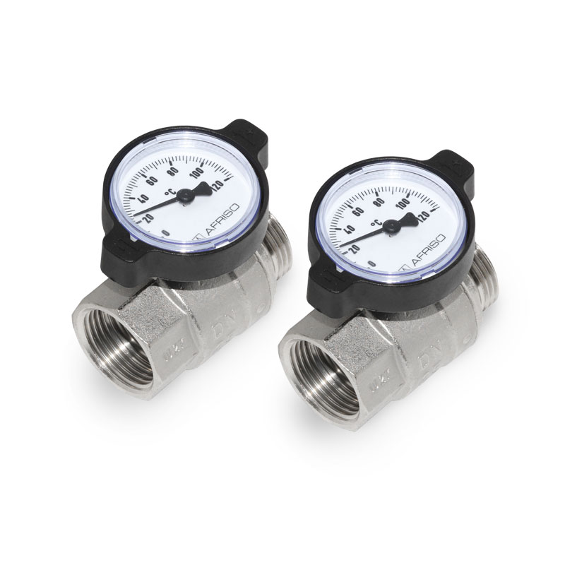 Afriso Kugelhahnset für Edelstahl-Heizkreisverteiler ProCalida® VA 1C Vario-DP 80460