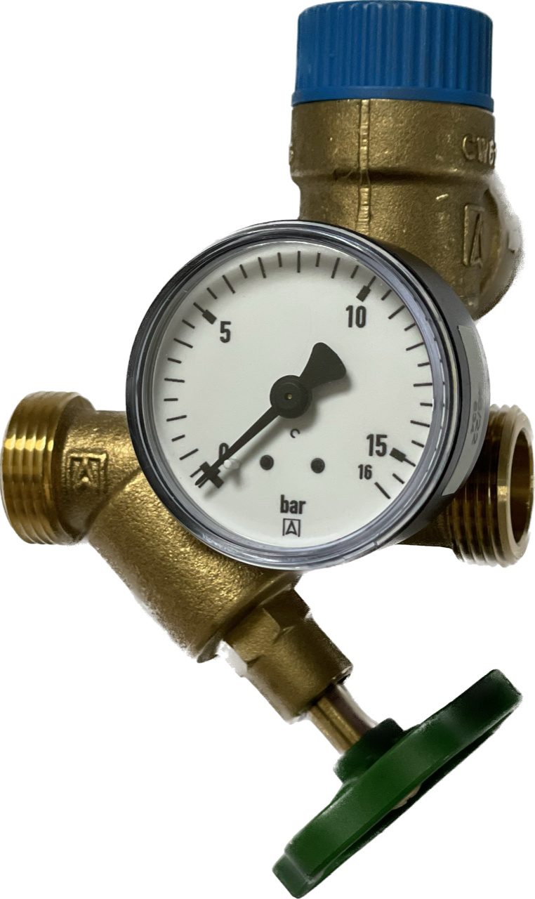 Afriso Sicherheitsgruppe WSG 75 Trinkwasser 10bar mit Manometer DN15 ohne Verschraubung 77976
