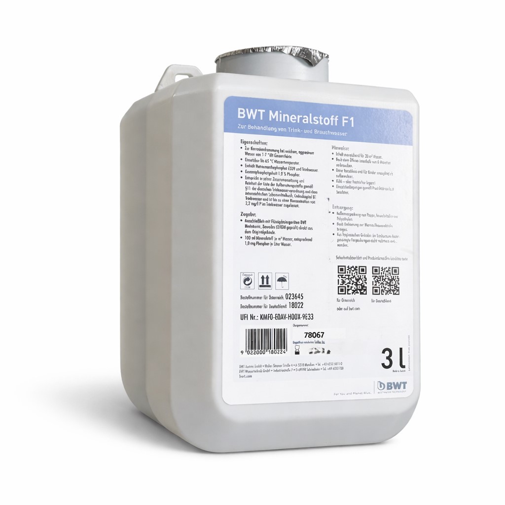 BWT Dosierphosphat QUANTOPHOS F1, 3-l-Behälter für 0-7 Grad dkh 18022E