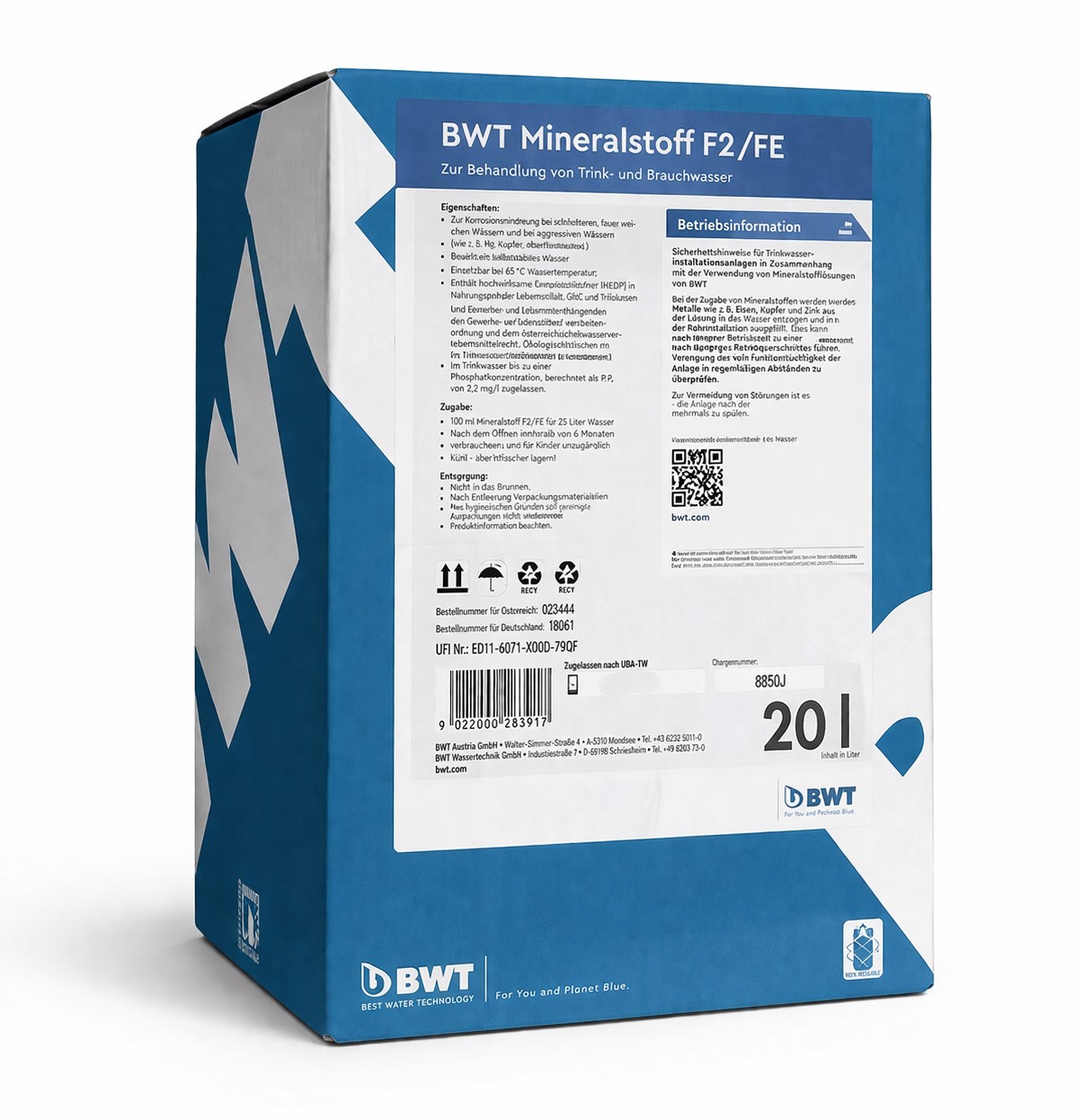 BWT Dosierphosphat QUANTOPHOS F2/FE Impulsan H2/HE 20-l-Behälter 18031