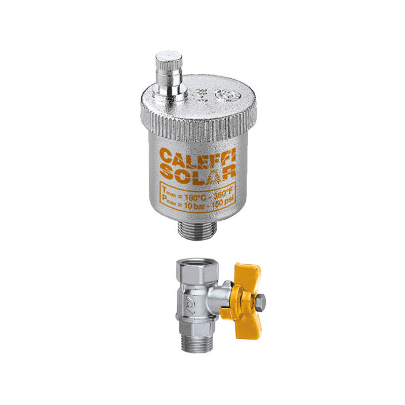 Caleffi Solarentl�fter Entl�fter f�r Solar 250931 3/8- AG mit Absperrkugelhahn