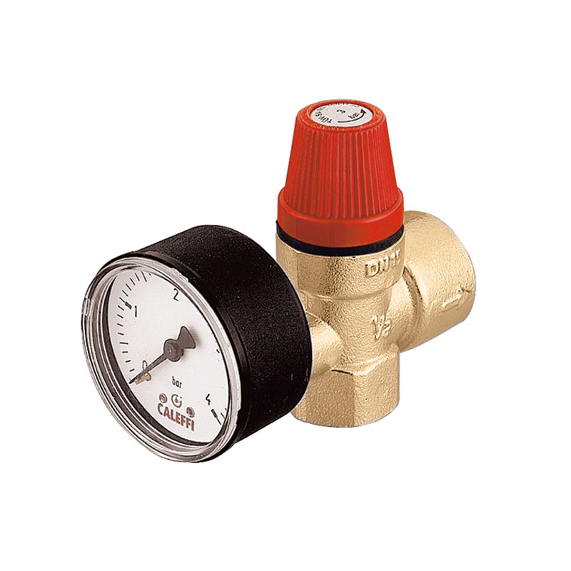 Caleffi Sicherheitsventil Membransicherheitsventil Heizung mit Manometer 3 bar 1/2- 532143