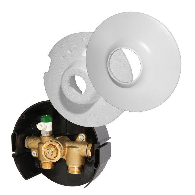 Danfoss Rücklauftemperaturbegrenzer Typ FHV-R 20 Wandeinbaukasten mit runder Abdeckung 003L1015