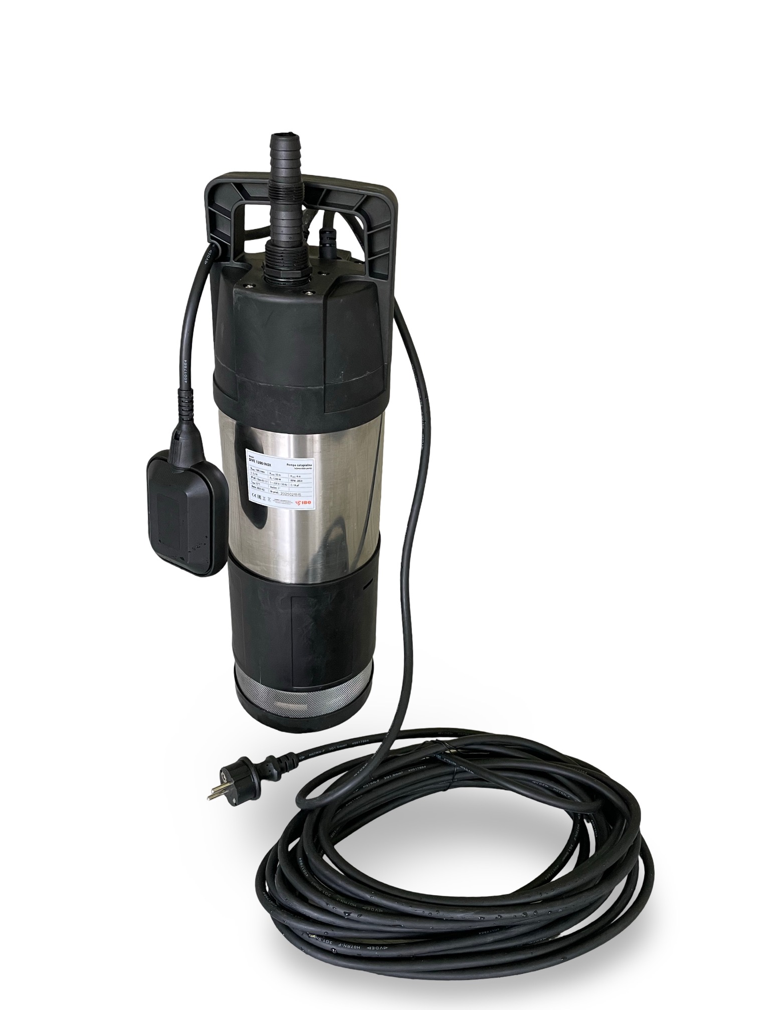 Tauchdruckpumpe IBO DIVE 1300 INOX 1200 Watt 230V für Zisterne Schachtbrunnen Brunnen bis 7,8 m³/h