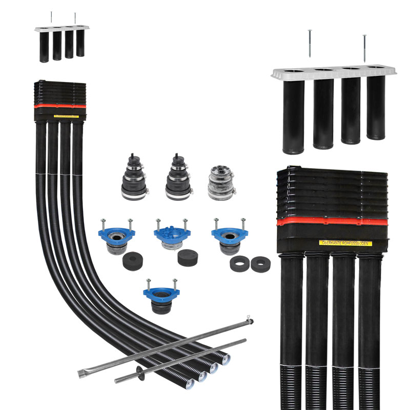 DOYMA Quadro-Secura® Eco Bauherrenpaket-Mehrsparte Hauseinführung Gebäude o. Keller 10m 225600009091