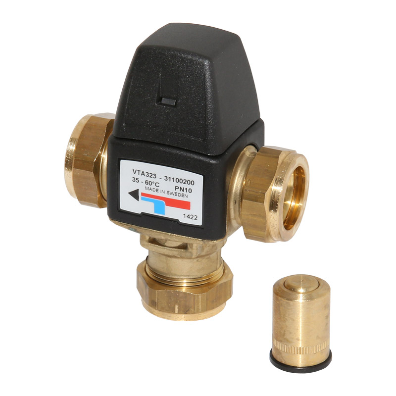 ESBE Mischautomat Brauchwassermischer Serie VTA 323 35 - 60 Grad C Kvs 1,5 KLF 22mm 31100200