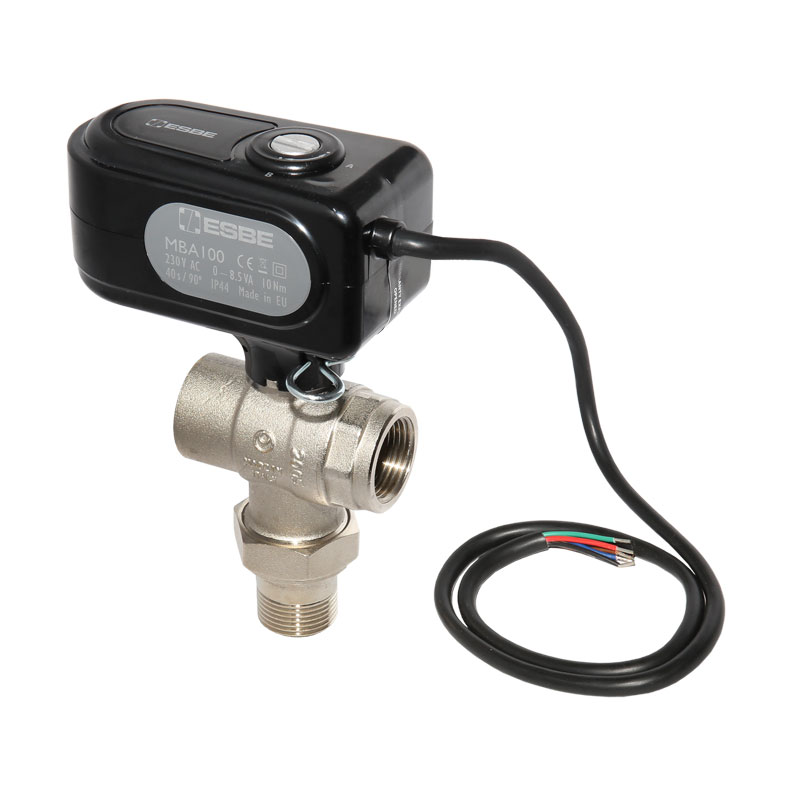 ESBE Motorkugelhahn MBA135 DN 20 Kvs 9,6 als 3 Wege Zonenventil 230 V, I-AG 3/4- 43102100