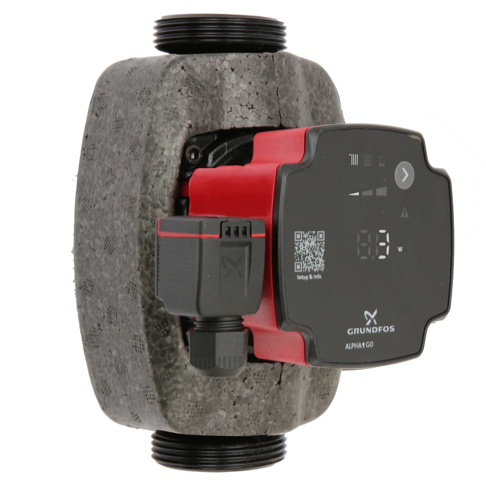 Grundfos ALPHA1 GO 32-60 180 EEI 0,20 Hocheffizienzpumpe 93074183 inkl. Dämmschale