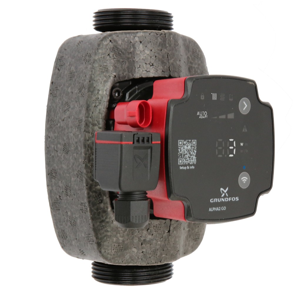 Grundfos ALPHA2 GO 32-90 180 EEI 0,20 Pumpe Autoadapt Bluetooth 93074230 inkl. Dämmschale