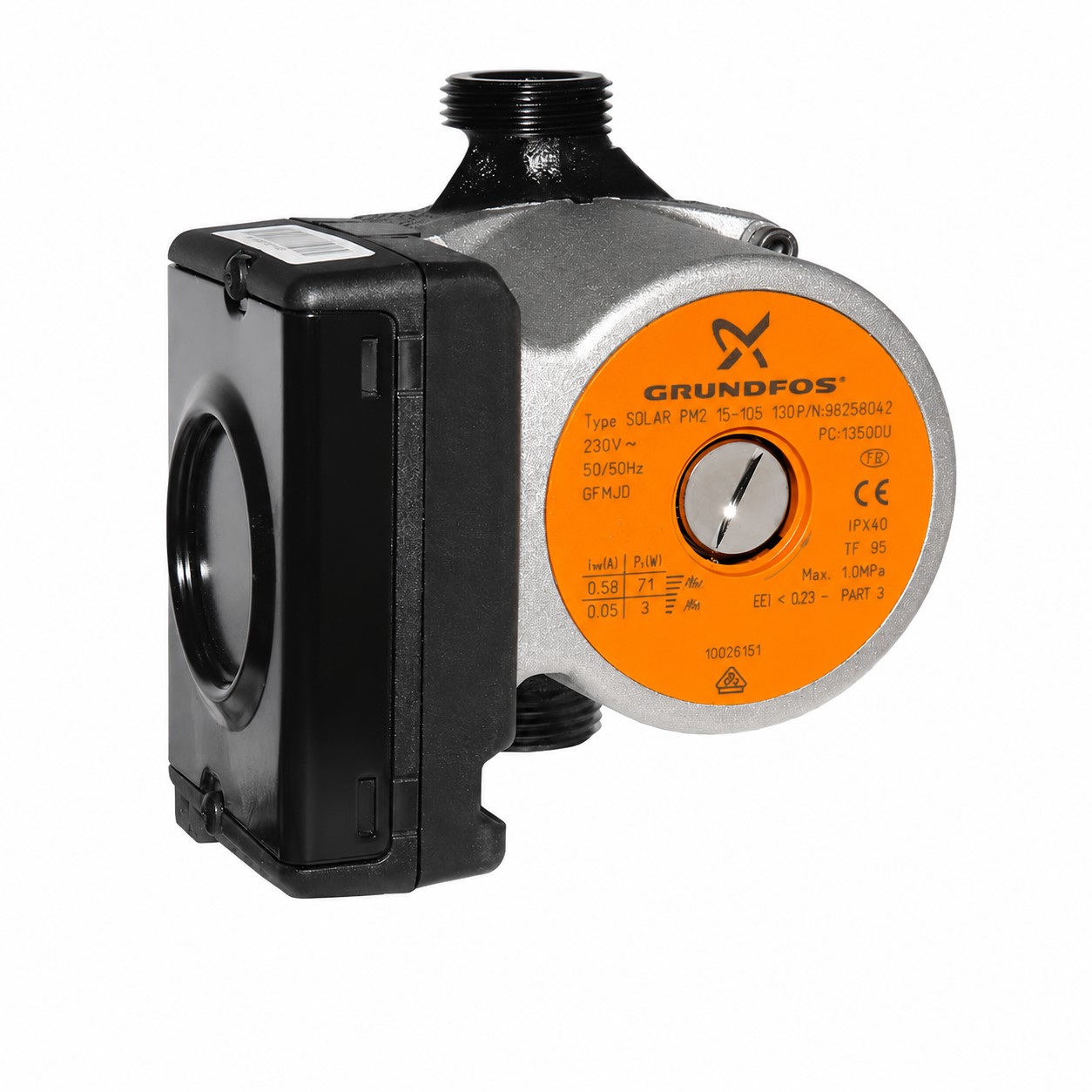 Grundfos Solar UPM2 PM2 15-105 130mm  Solarpumpe Hocheffizienzpumpe mit PWM 2 Signal modulierend