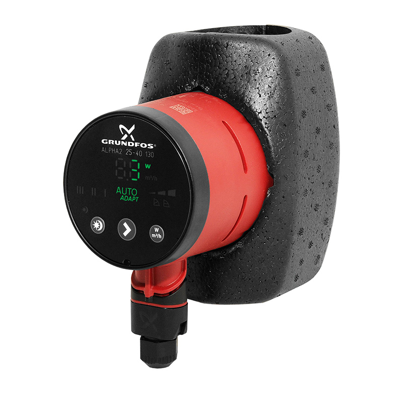 Grundfos Alpha2 25-40 130mm Niedrigenergiepumpe mit Autoadapt 99411143 kompatibel mit Alphareader