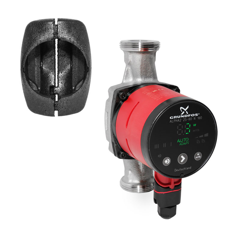 Grundfos Alpha2 25-80 N (Niro) 180mm NEU 99271972 Niedrigenergiepumpe ...