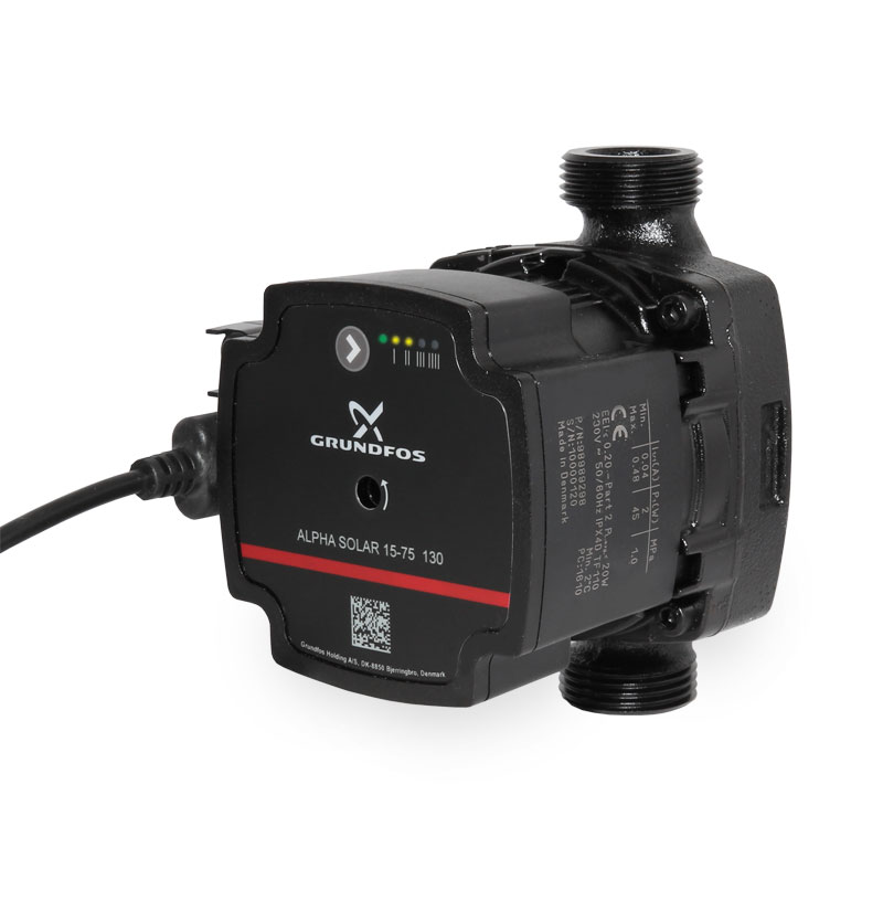 Grundfos Alpha Solar 15-75 130mm Solarpumpe Hocheffizienzpumpe mit PWM 98989298