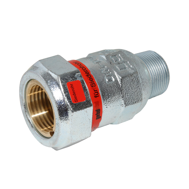 Gebo Verschraubung Temperguss-Verbinder Siederohr 57,0x2- AG verz. für Siederohre 02.150.00.0657