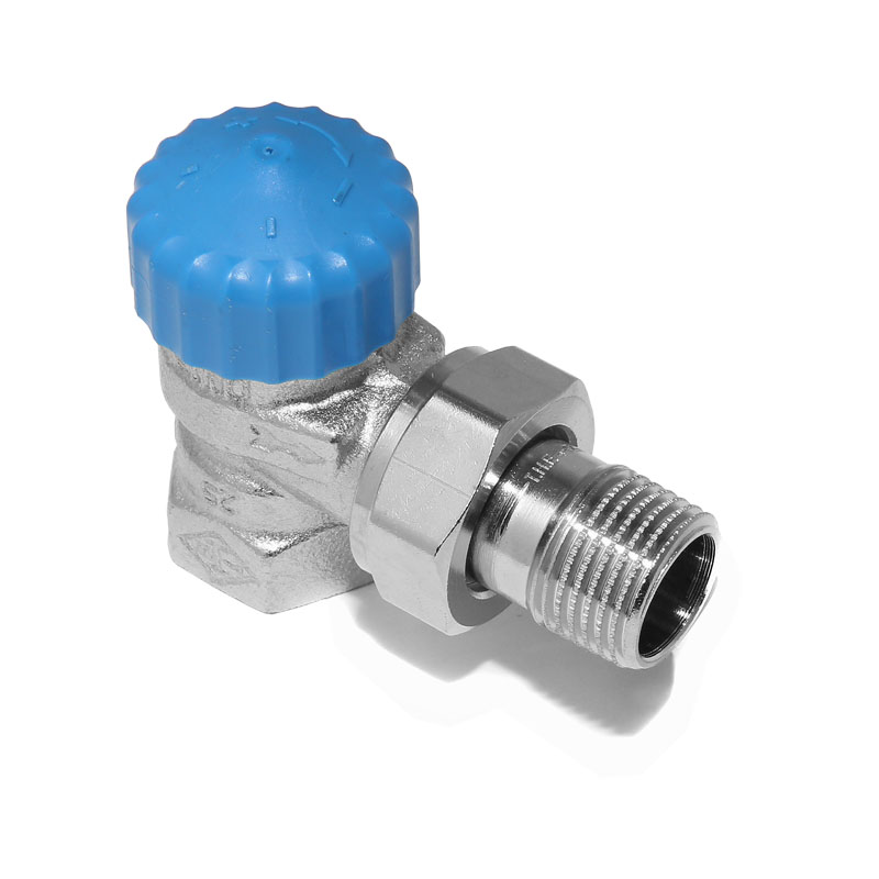 HEIMEIER Thermostatventil mit bes. geringem Widerstand Eck 1/2-, Kvs 2,5, RG-vernickelt 2241-02.000