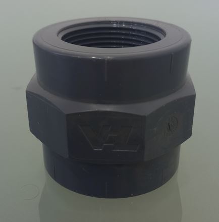 Sonderangebot PVC U Kunststoff �bergangsmuffe Sechskant mit Muffe 32 x 3/4-IG  1020141334000