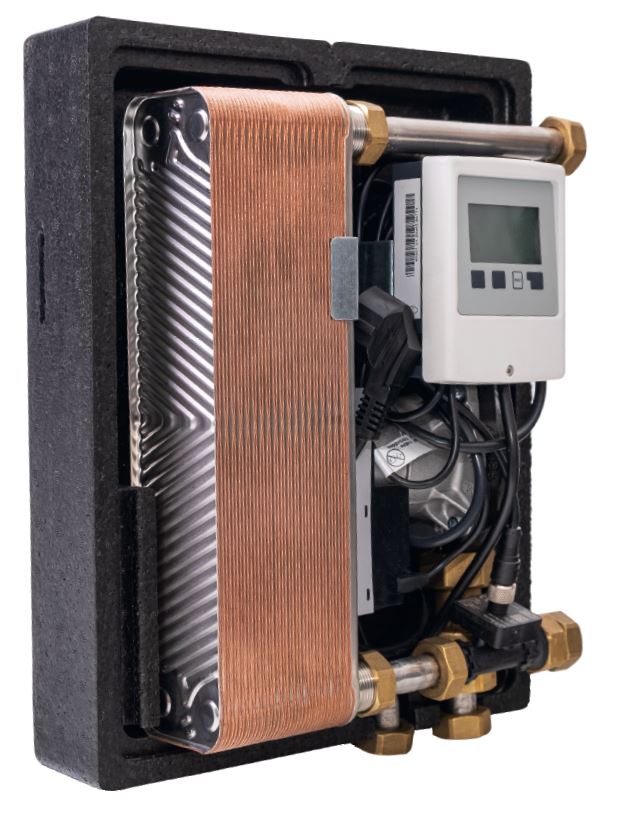 STRASSHOFER Frischwasserstation eco 25 z. Trinkwassererw�rmung, b. 60�C Vorlauf 25 l/min 45�C 163008