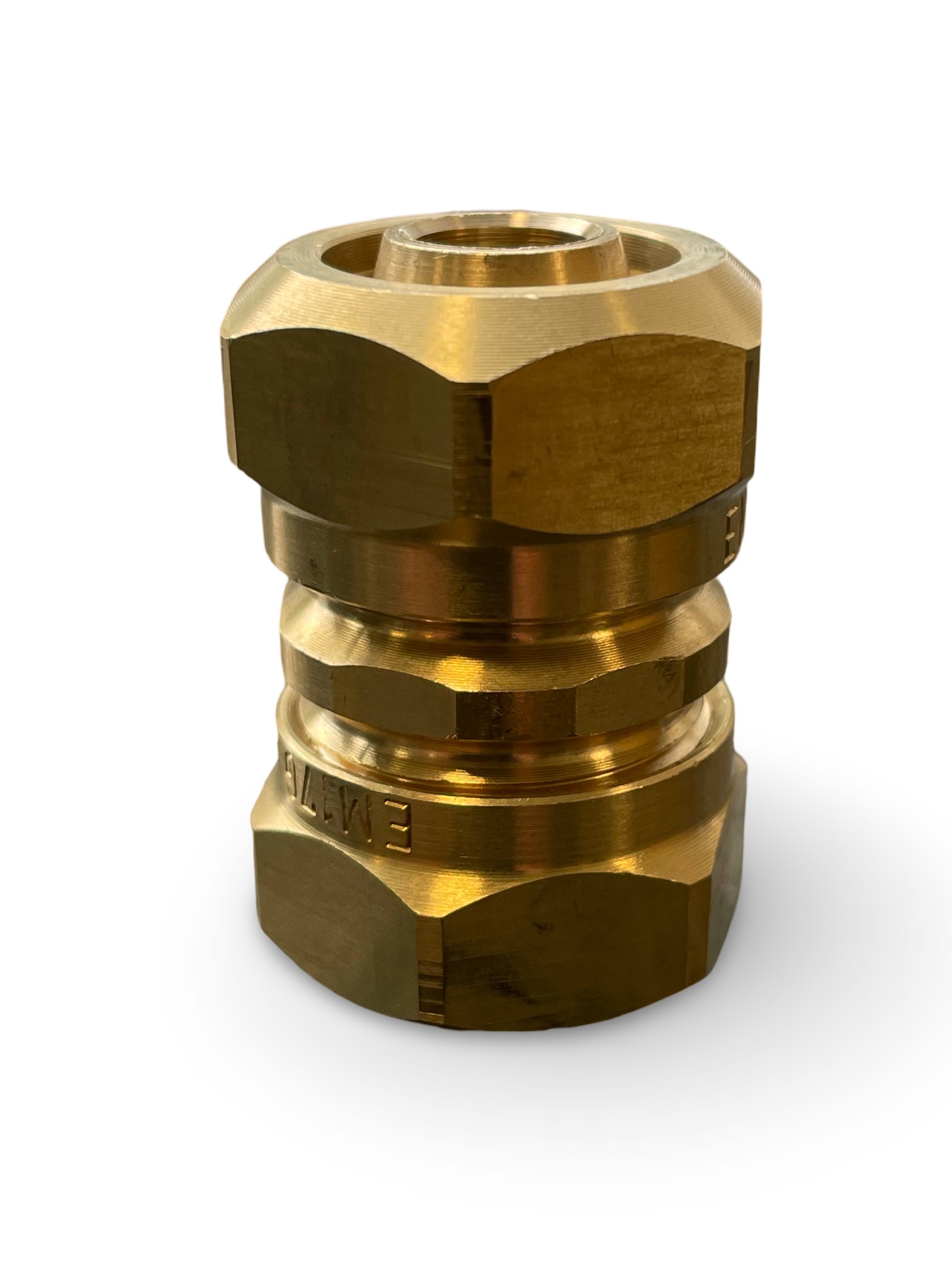 EMPUR Kupplung Verbinder mit Schneidring Muffe 17x2,0 mm aus Messing, für Kunststoffrohre 401700