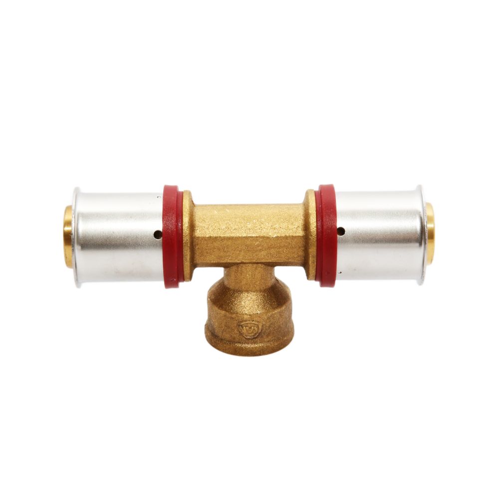 KAN-therm T-Stück Messing 25x1/2-IGx25 K-080166 für Heizung und Sanitär DVGW KAN-press