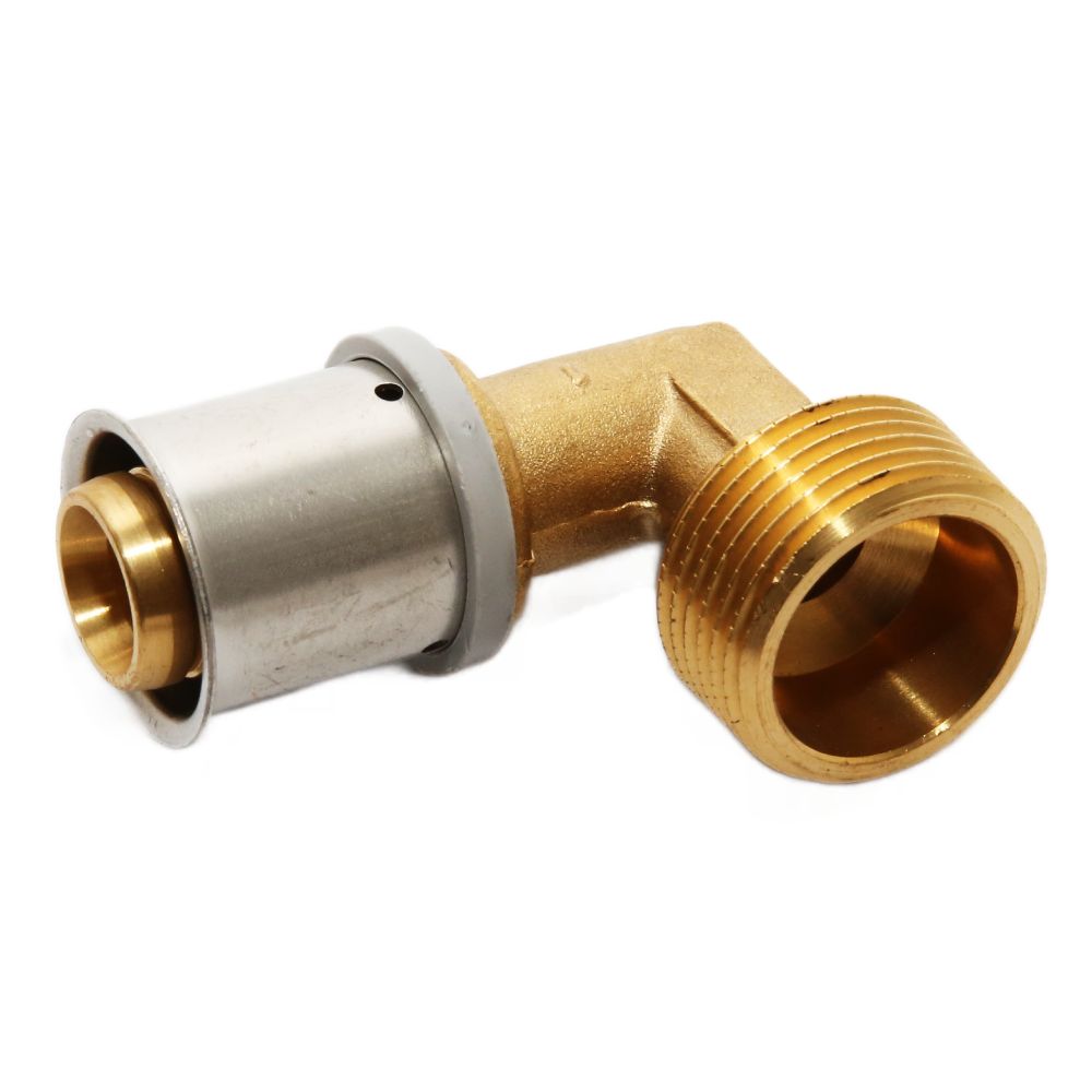 KAN-therm Übergangswinkel Messing 90° 26 x 1-AG K-081003 für Heizung und Sanitär DVGW KAN-press
