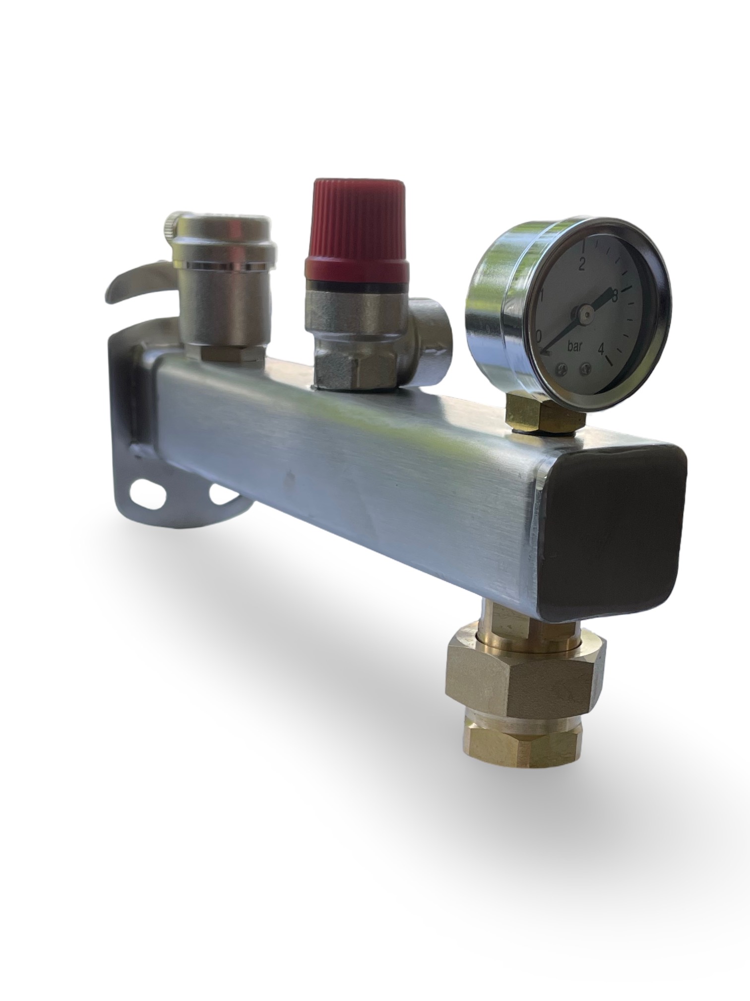 IBO Inox Gefäßanschlußgruppe Edelstahl GAG SGB 3 bar mit Manometer Sicherheitsventil Entlüfter