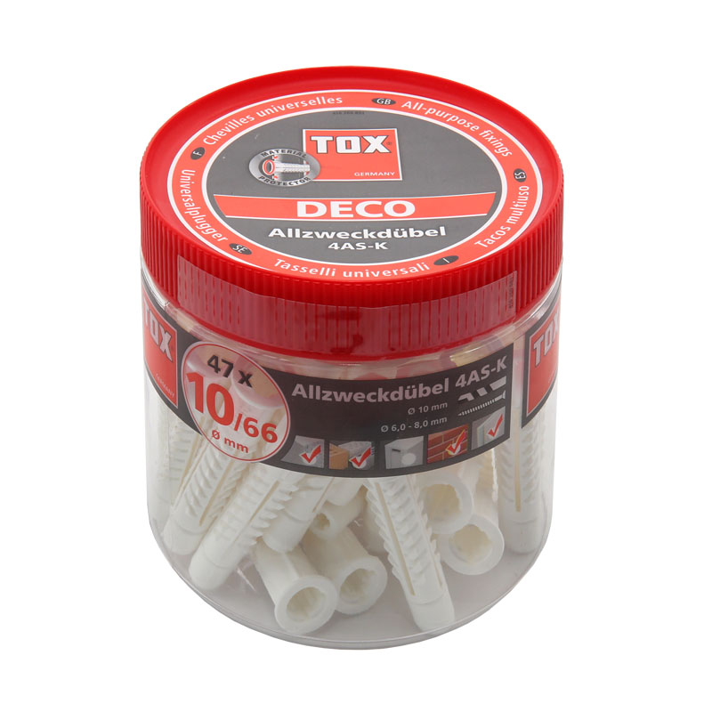 TOX D�bel Schuppend�bel 4 AS-K  � 10mm 66mm lang 47 St�ck D�bel in Runddose  016260081