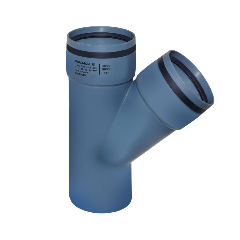 Poloplast POLO-KAL XS-Rohr PKXEA Abzweig Einfachabzweig 90/90/45° 102211