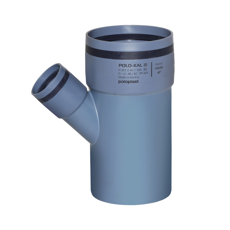 Poloplast POLO-KAL XS-Rohr PKXEA Abzweig Einfachabzweig 110/50/45° 102224
