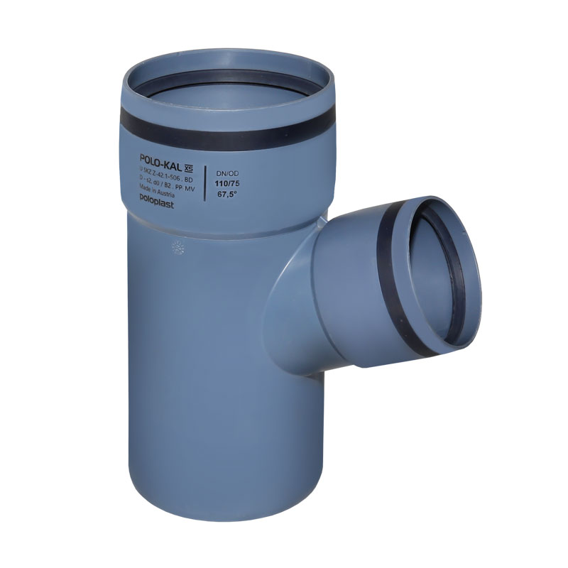 Poloplast POLO-KAL XS-Rohr PKXEA Abzweig Einfachabzweig 110/75/67,5° 102228