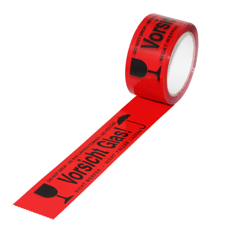 1 Rolle Paketband Packband -Vorsicht Glas- 50mm x 66m Paketklebeband leise