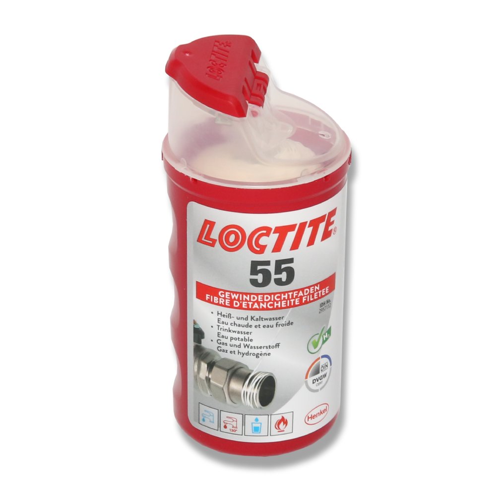 Loctite 55 Gewindedichtfaden Dichtfaden Dose � 160 m im Spender 2056936