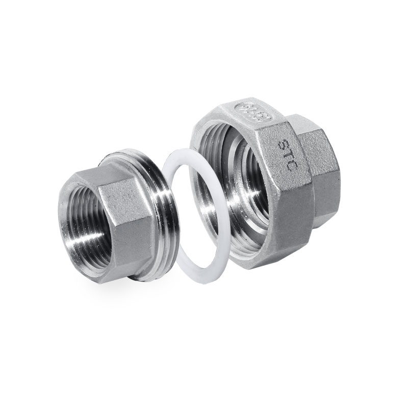 Edelstahl Verschraubung Niro DN 20 2 x 3/4- IG flachdichtend