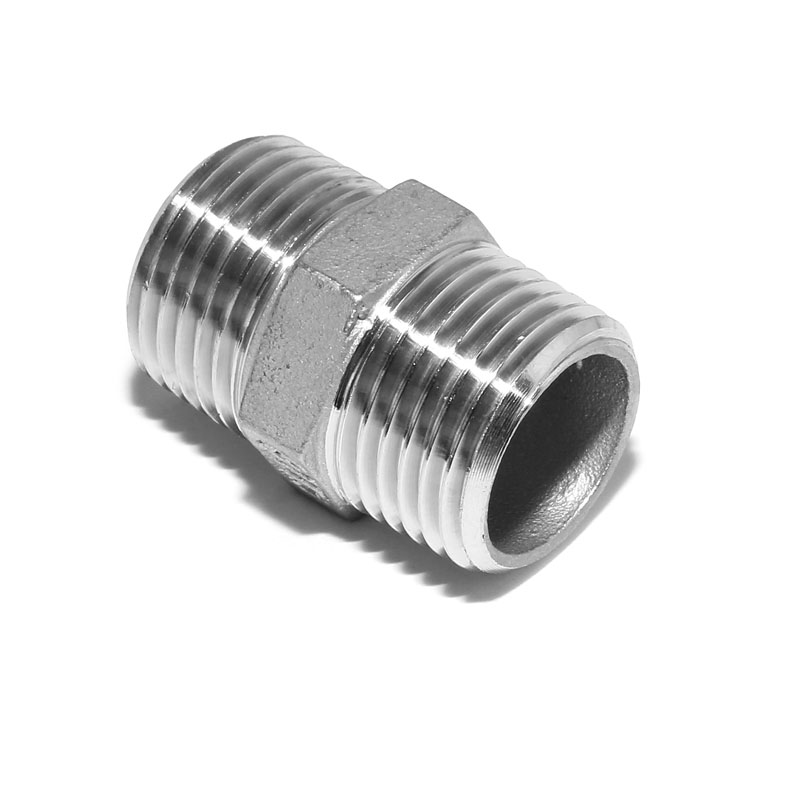 Hage Doppelnippel Edelstahl R 1 1/4- x R 1 1/4- (AG) Artnr. 21150037